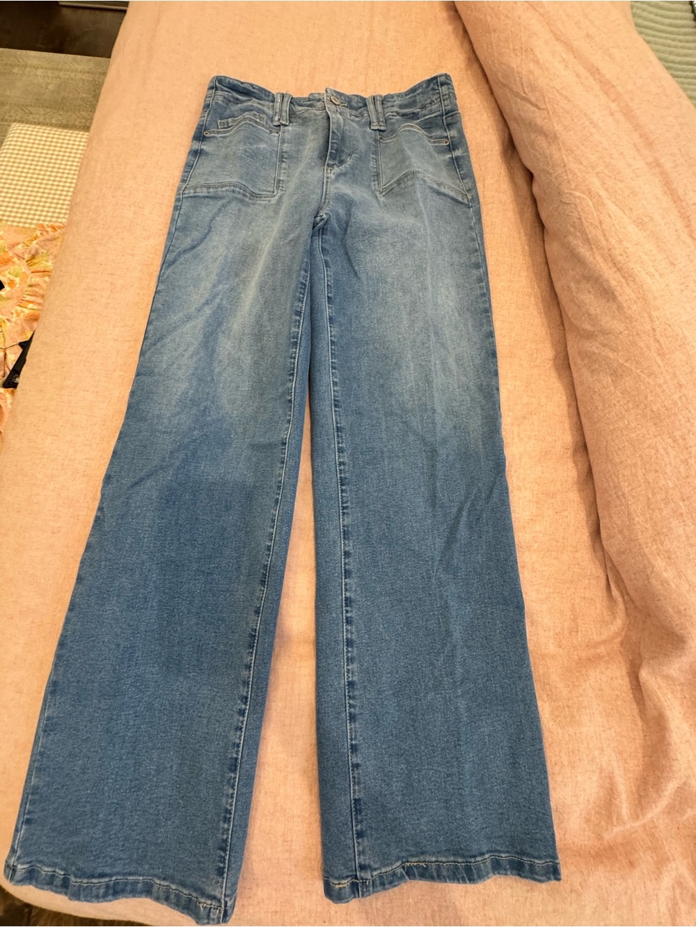 Amazon Women's High-Rise Wide-Leg Jeans in Blue Wash